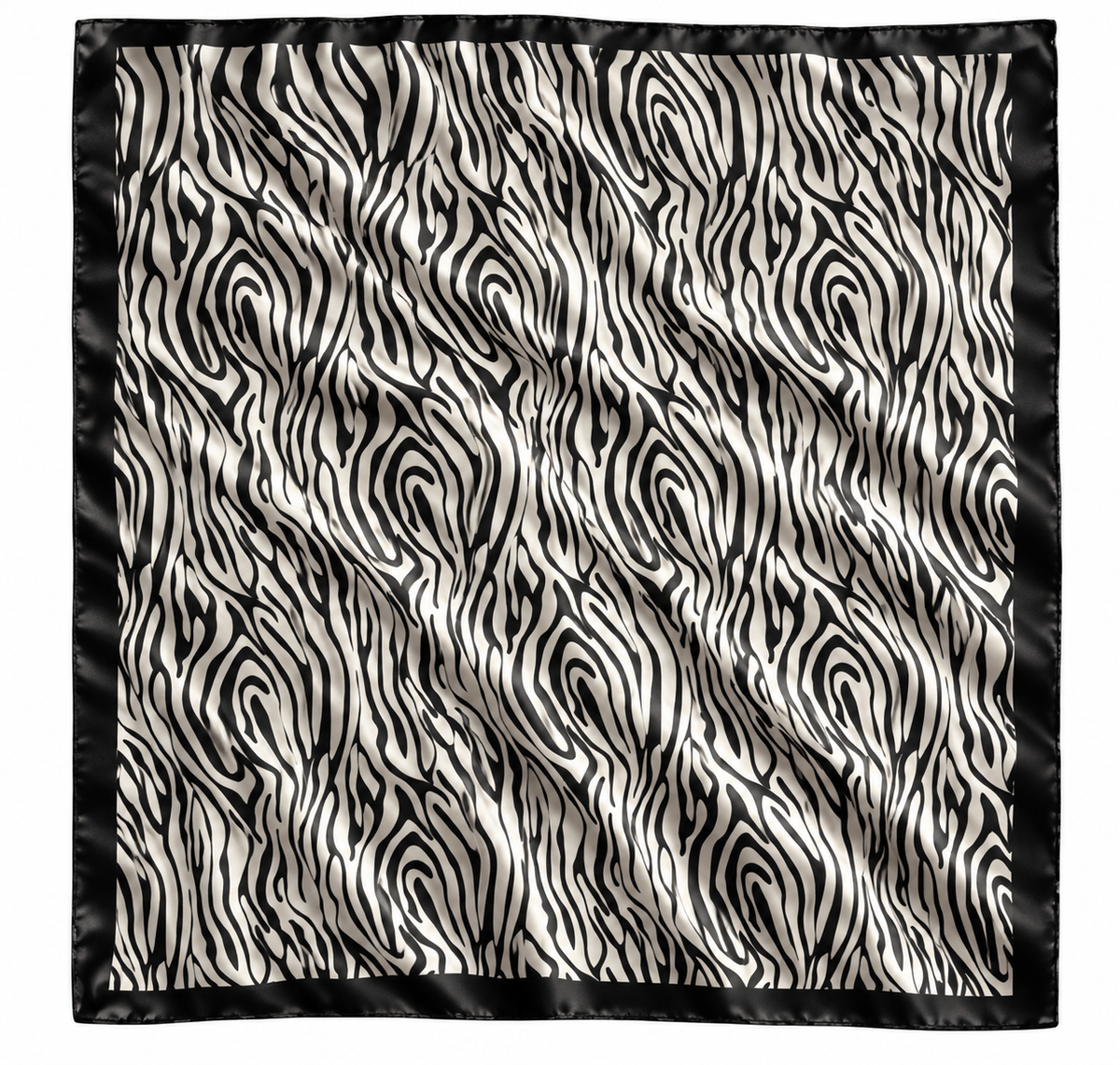 "Zebra Noir" Silcky Scarf